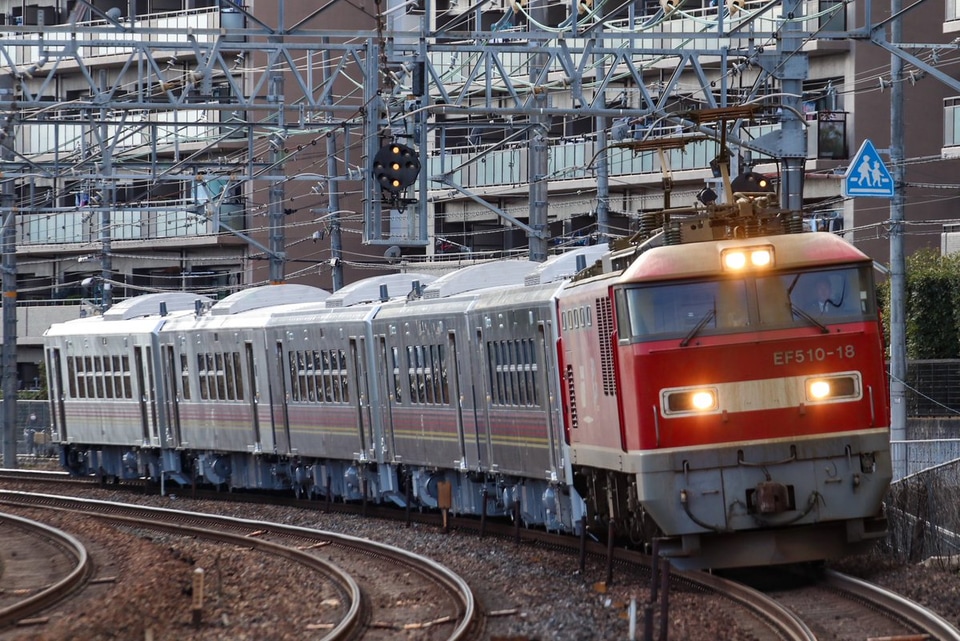 【JR東】GV-E400系5両甲種輸送(20200217)の拡大写真