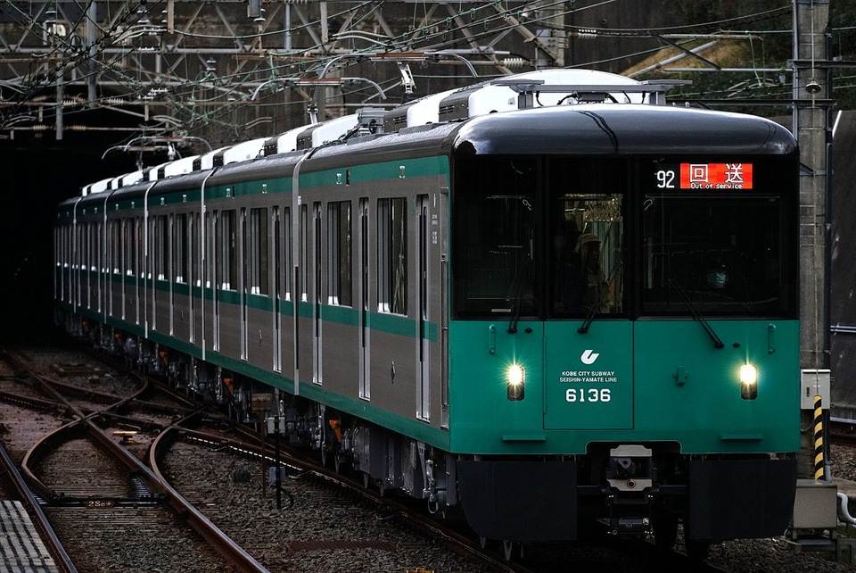 【神戸市交】6000形6136F本線試運転の拡大写真