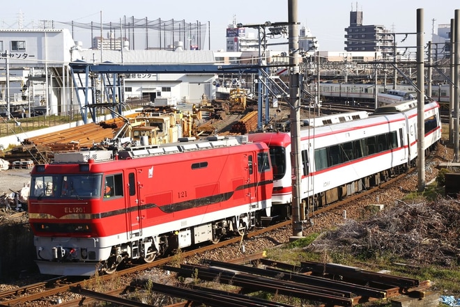 【名鉄】1700系1703F＋1704F廃車回送を大江～東名古屋港間で撮影した写真