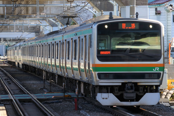 【JR東】E231系K-32東京総合車両センター入場を西大井駅で撮影した写真