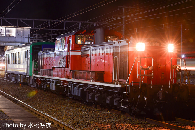 【JR西】キハ120-346 後藤総合車両所出場を美袋駅で撮影した写真