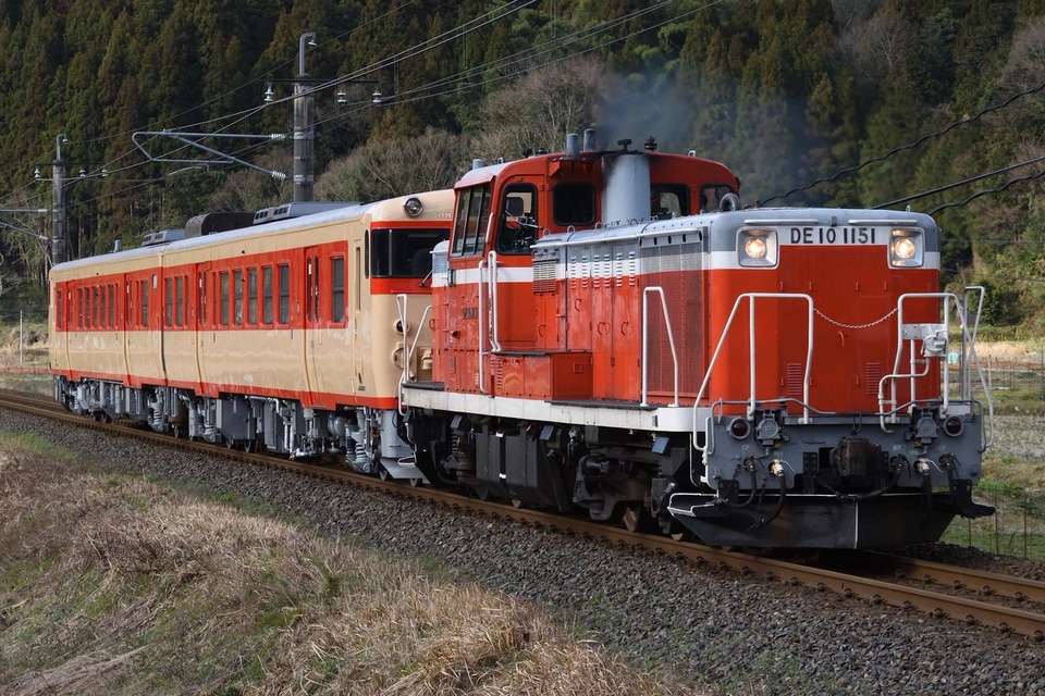 【JR西】キハ47-47/1036が「国鉄急行色」になって、後藤総合車両所出場の拡大写真