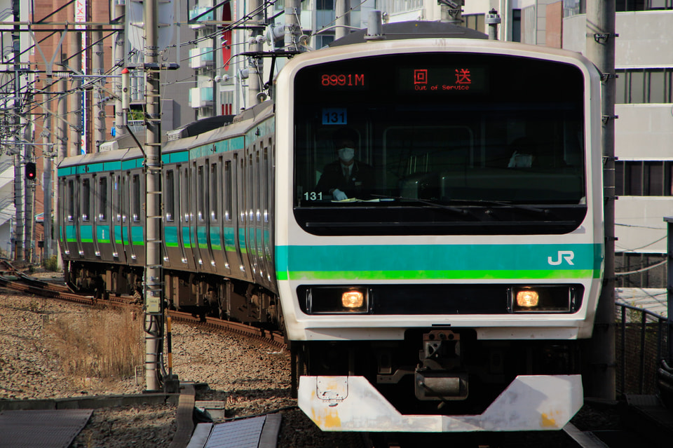 【JR東】E231系マト131編成東京総合車両センター入場回送の拡大写真
