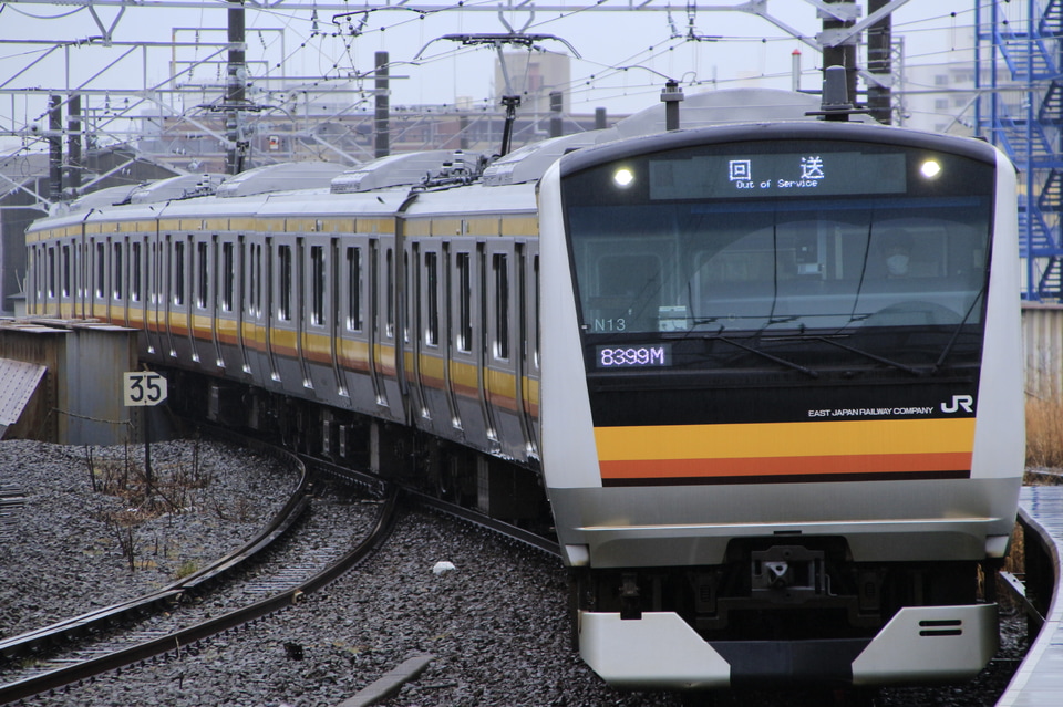 【JR東】E233系ナハN13編成 東京総合車両センター出場の拡大写真