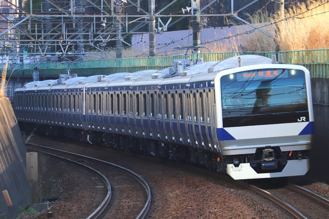 【JR東】E531系K483+K482編成 J-TREC横浜製作所出場試運転を北府中駅で撮影した写真
