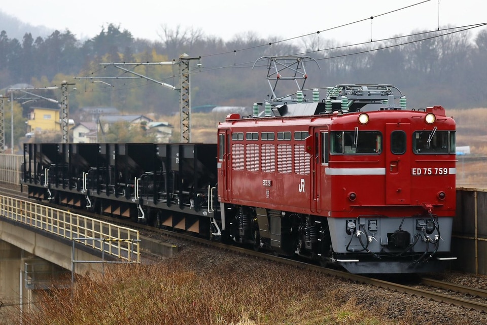 【JR東】ED75-759牽引の東福島ホキKY入場配給の拡大写真