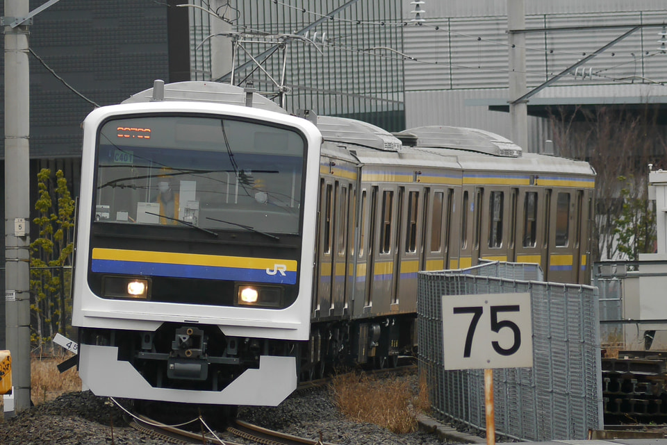 【JR東】209系マリC401編成 大宮総合車両センター構内試運転の拡大写真