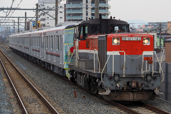 【東武】70090系71793F甲種輸送をJR淡路駅で撮影した写真