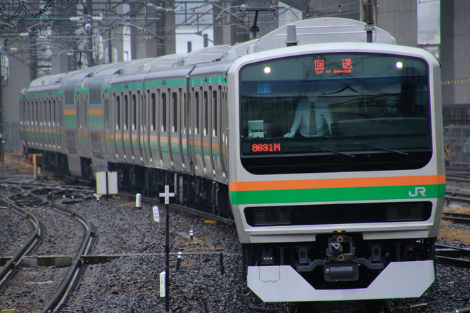 【JR東】E231系U513編成大宮総合車両センター出場回送を大宮駅で撮影した写真