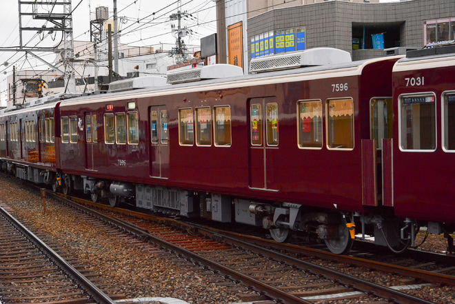 【阪急】7000系7031F 正雀工場出場試運転を長岡天神駅で撮影した写真