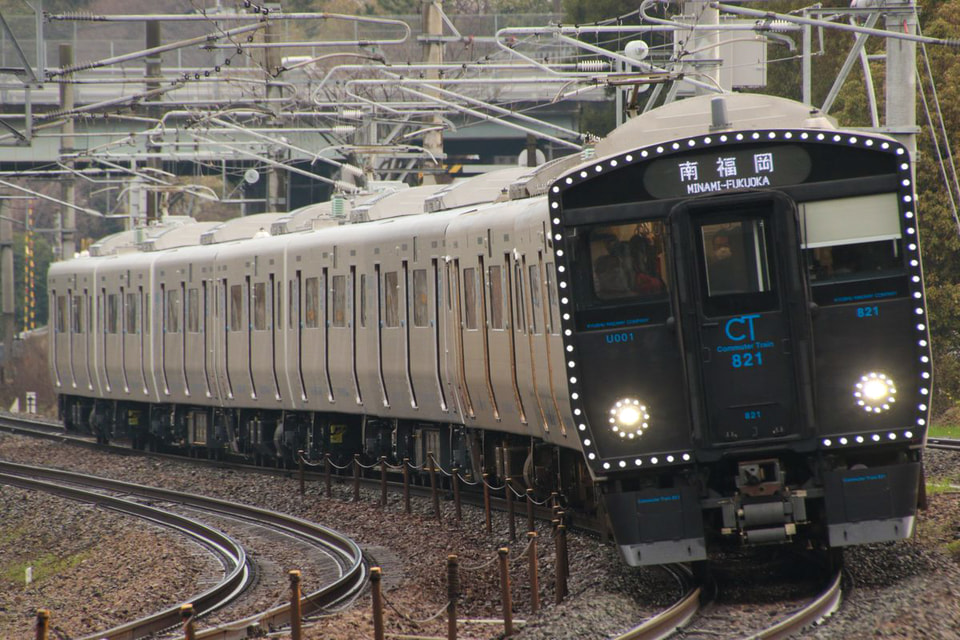 【JR九】821系9両編成の定期列車運転開始の拡大写真