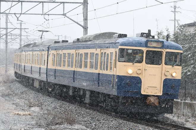 【しな鉄】115系にて軽井沢リゾート号運行開始を不明で撮影した写真