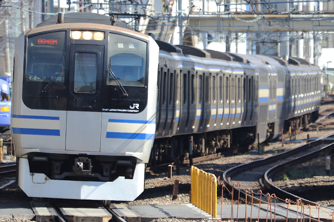 【JR東】E217系Y-8編成東京総合車両センター入場回送を渋谷駅で撮影した写真
