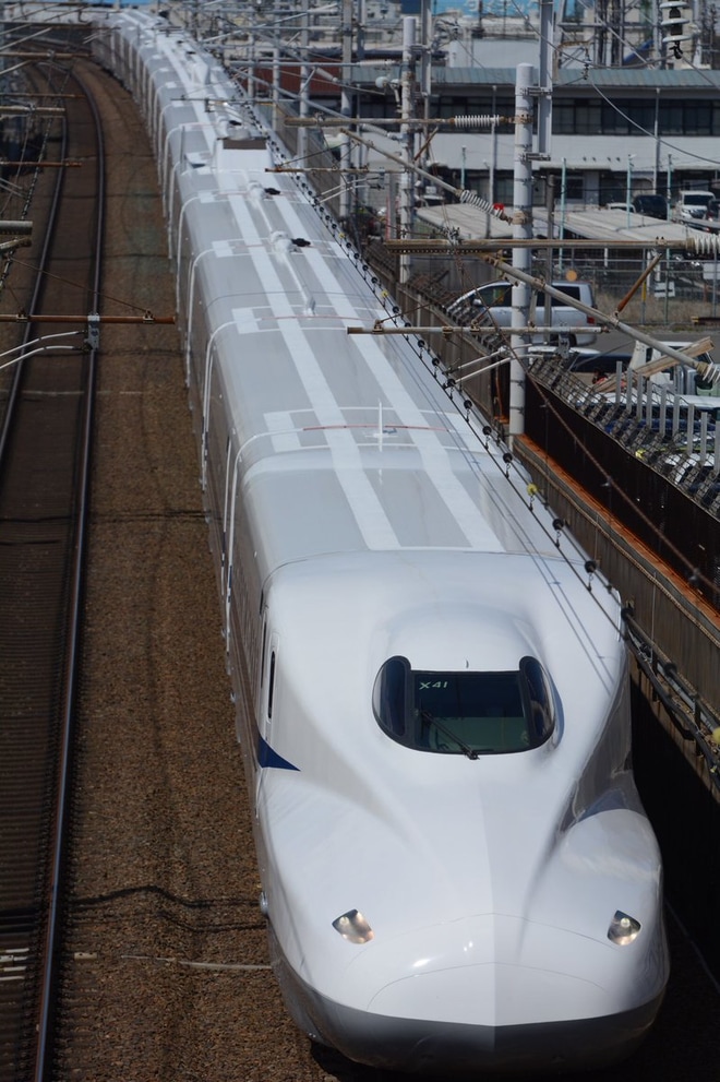 【JR海】N700系 X41編成浜松工場出場試運転を名古屋〜三河安城間で撮影した写真