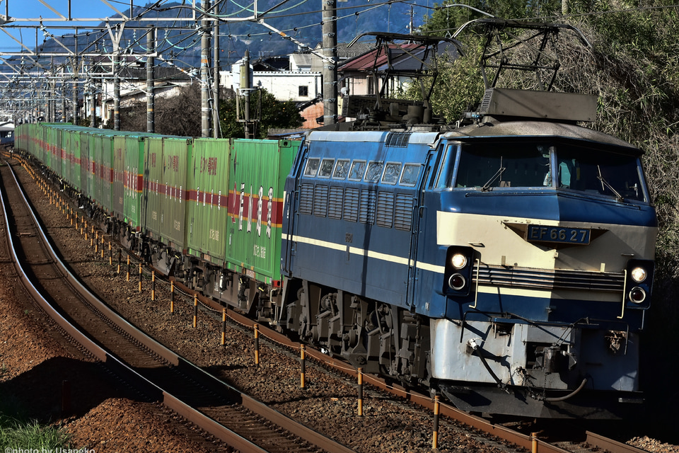 【JR貨】EF66-27牽引 福山レールエクスプレス(20200324)の拡大写真