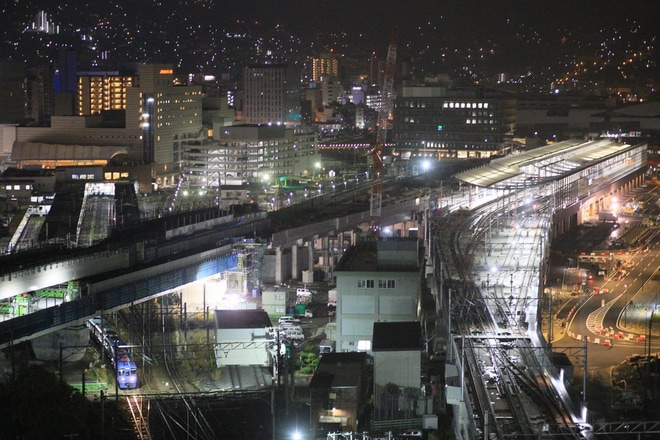 【JR九】長崎駅地上駅での営業終了を長崎駅付近で撮影した写真