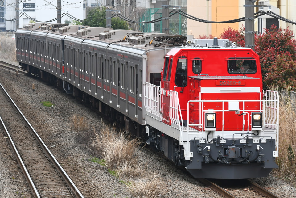 【東急】3000系3008F甲種輸送(DD200形による初の甲種輸送列車牽引)の拡大写真