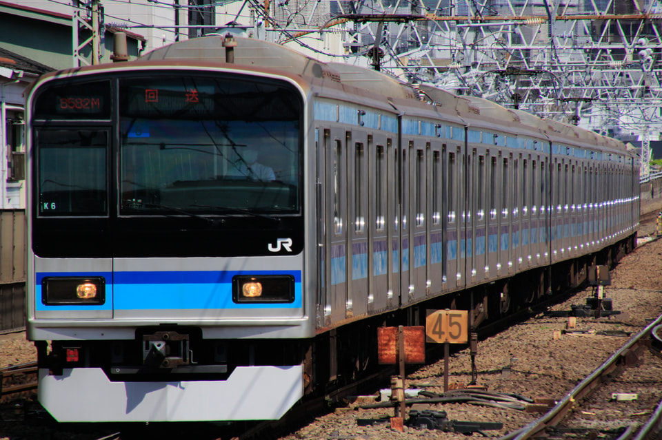 【JR東】E231系K6編成車輪転削返却回送の拡大写真
