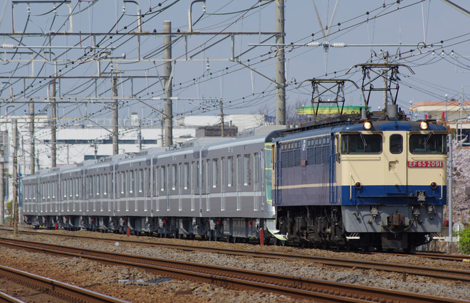 【メトロ】13000系13143F 甲種輸送を辻堂～藤沢間で撮影した写真