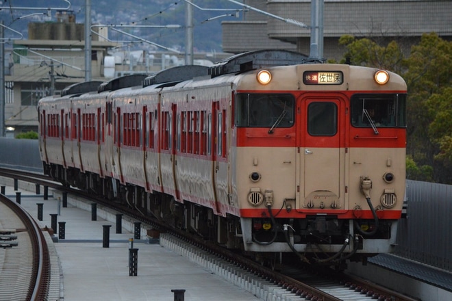 【JR九】長崎駅高架化後に国鉄色4連のキハ66が実現を浦上駅で撮影した写真