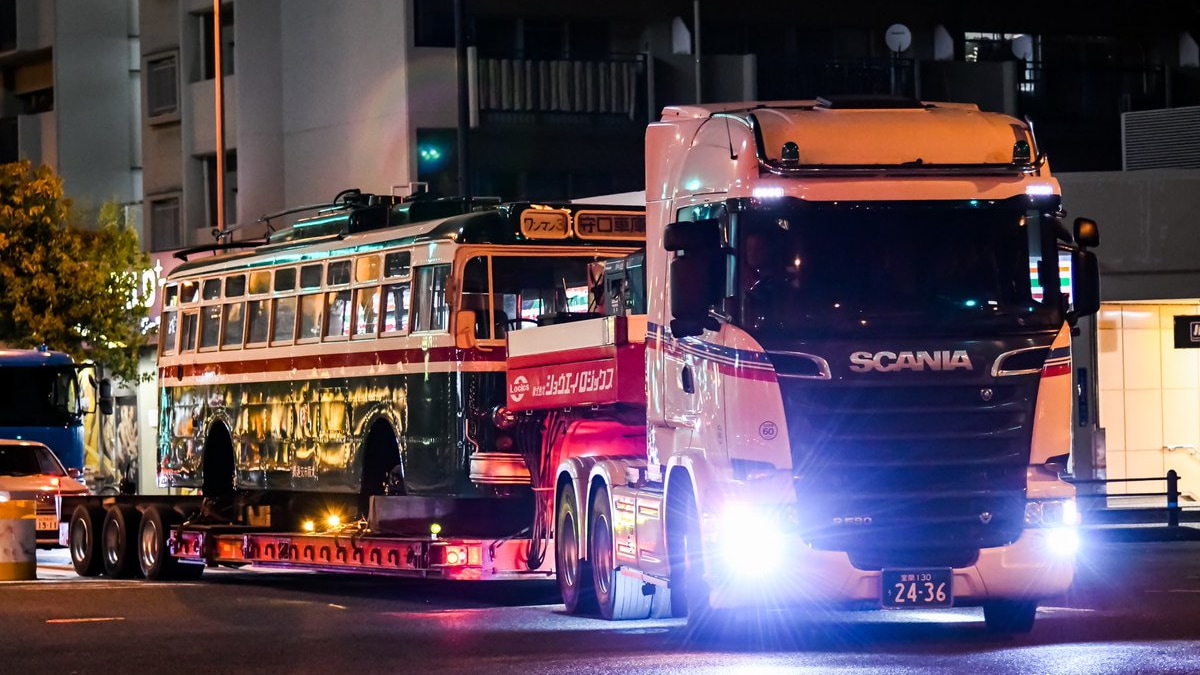 【大阪メトロ】大阪市電801型801号車とトロリーバス200型の陸送 |2nd-train鉄道ニュース