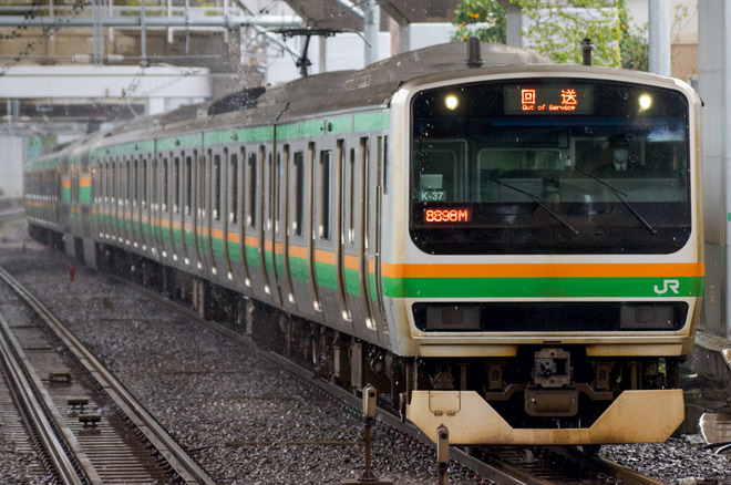 【JR東】E231系K-37編成東京総合車両センター入場回送を西大井駅で撮影した写真