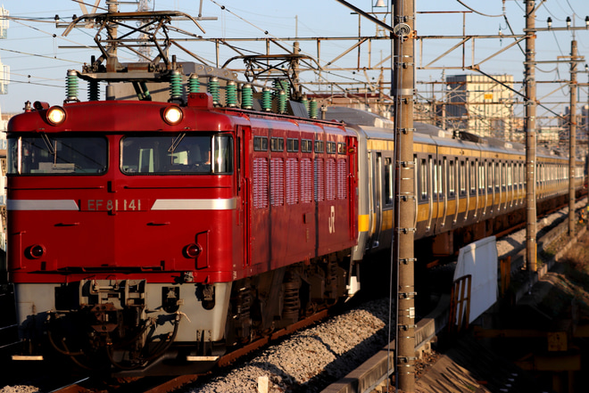 【JR東】E231系ミツB82編成 青森へ配給輸送を南流山駅で撮影した写真