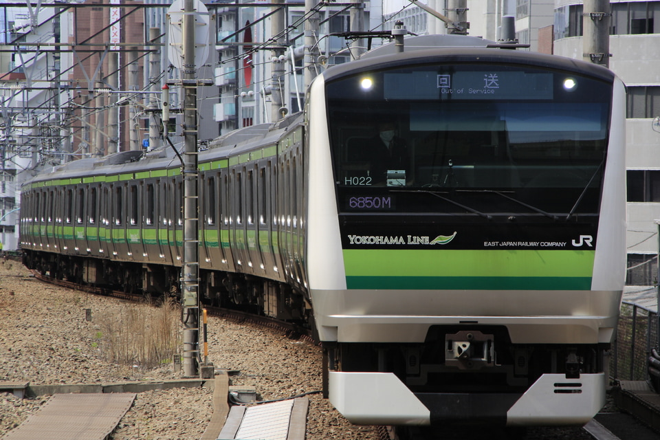 【JR東】E233系クラH022編成 東京総合車両センター入場の拡大写真