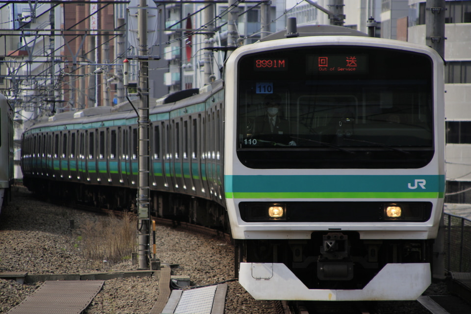【JR東】E231系マト110編成 東京総合車両センター入場の拡大写真