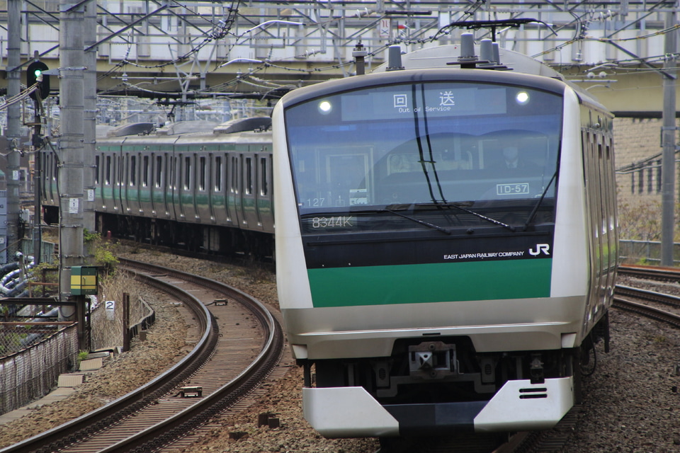 【JR東】E233系ハエ127編成東京総合車両センター入場回送の拡大写真