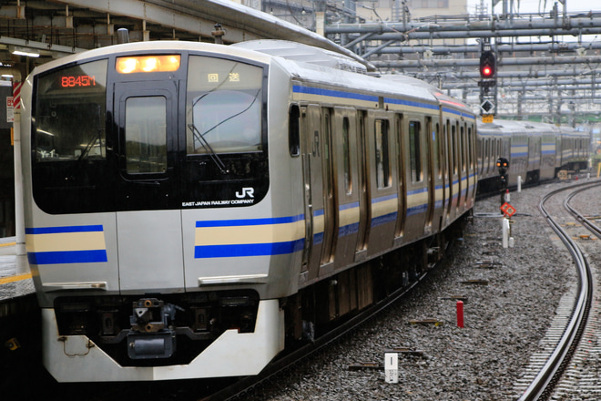 【JR東】E217系Y-1編成東京総合車両センター出場回送を大崎駅で撮影した写真