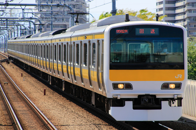 【JR東】E231系A533編成車輪転削返却回送を武蔵境駅で撮影した写真