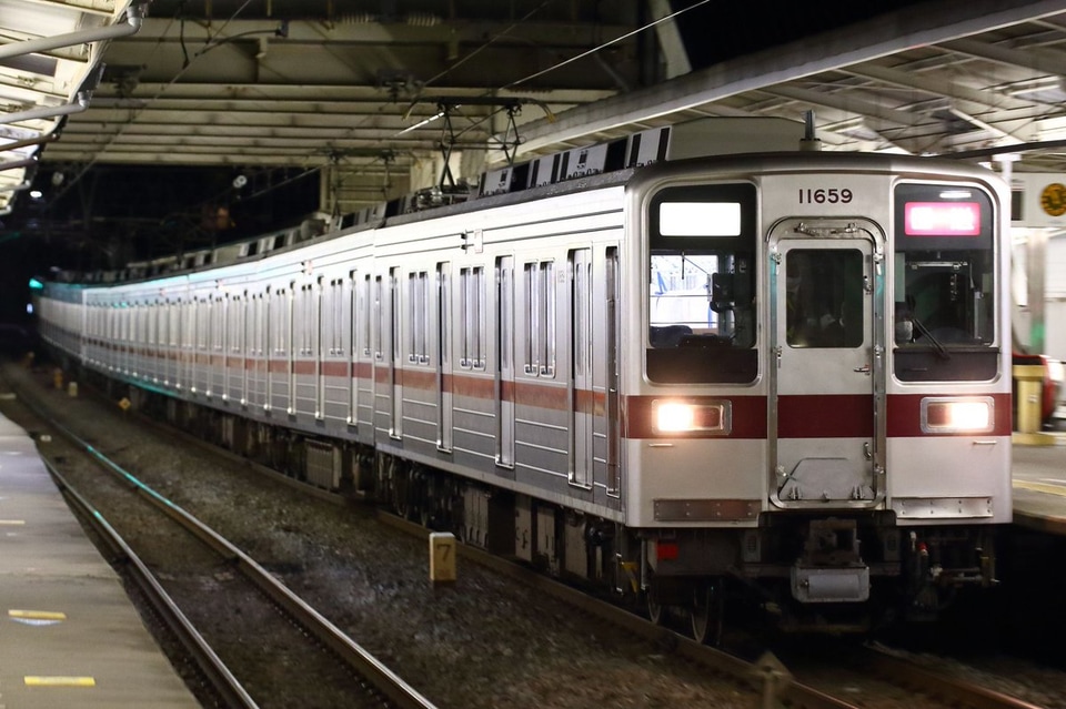 【東武】10030系11659F+11458Fによるホームドア設置・輸送列車の拡大写真