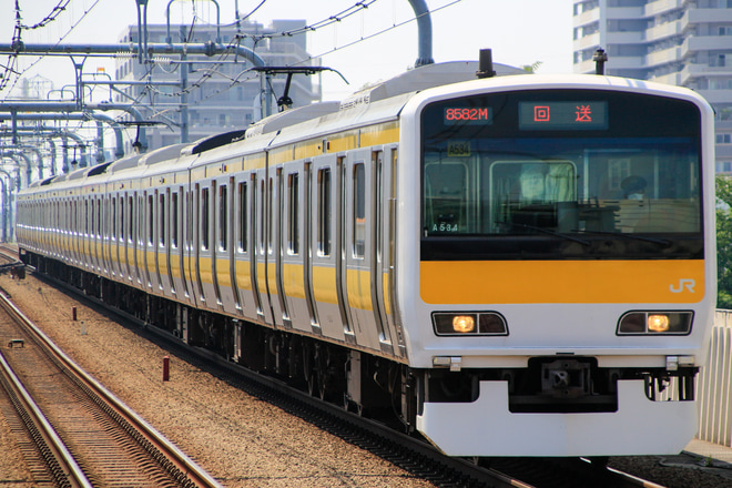 【JR東】E231系A534編成車輪転削返却回送を武蔵境駅で撮影した写真
