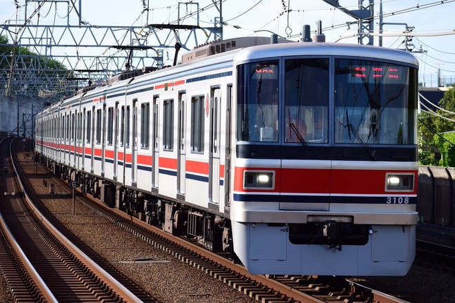 【東急】3000系3008Fが南北線直通で試運転を多摩川駅で撮影した写真