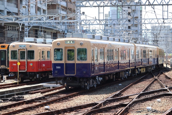 【阪神】5001形5001F大阪方ユニット尼崎出場試運転を尼崎駅で撮影した写真