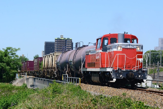 【JR貨】タキ44000(44016・44018）廃車回送を不明で撮影した写真