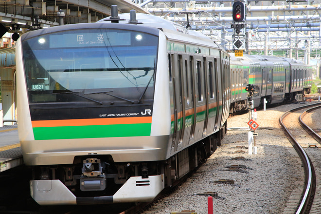 【JR東】E233系U621編成東京総合車両センター出場回送を大崎駅で撮影した写真