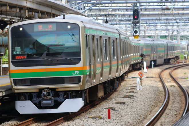 【JR東】E231系K-37編成  東京総合車両センター出場を大崎駅で撮影した写真