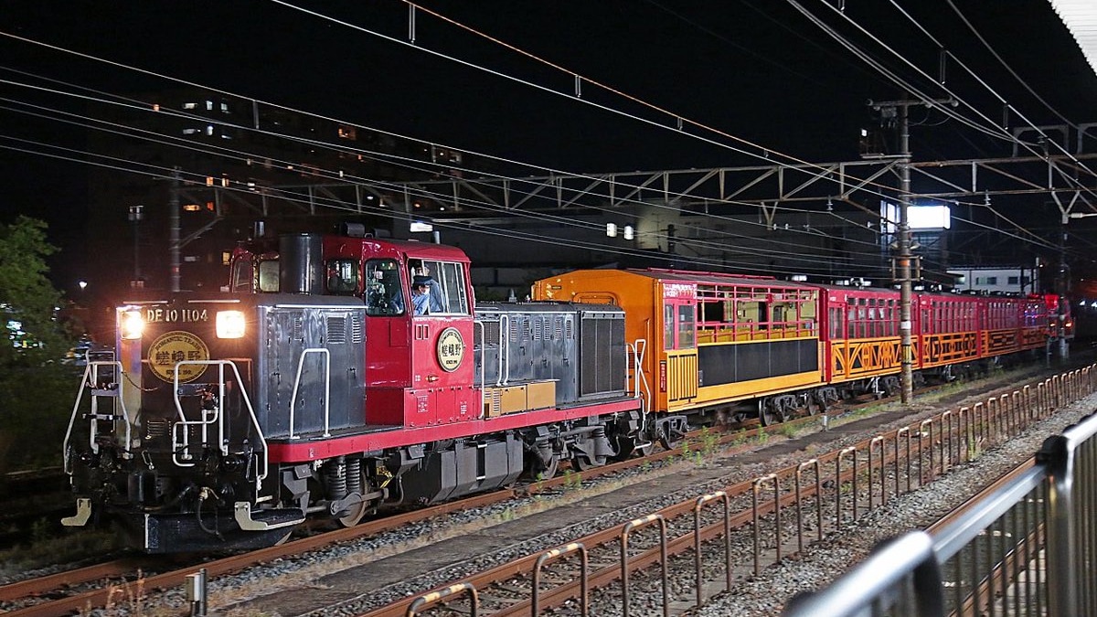 嵯峨野】DE10-1104とDE10-1118牽引のトロッコ回送 |2nd-train 嵯峨野】DE10-1104とDE10-1118牽引のトロッコ回送 |2nd-train