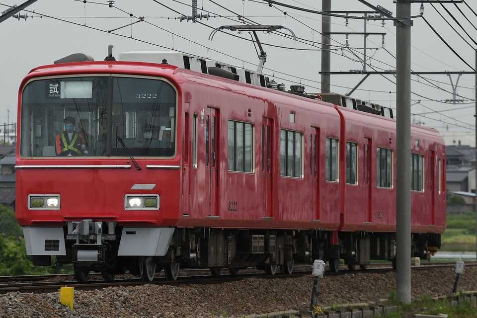 【名鉄】3100系3122F赤色のまま舞木出場試運転の拡大写真