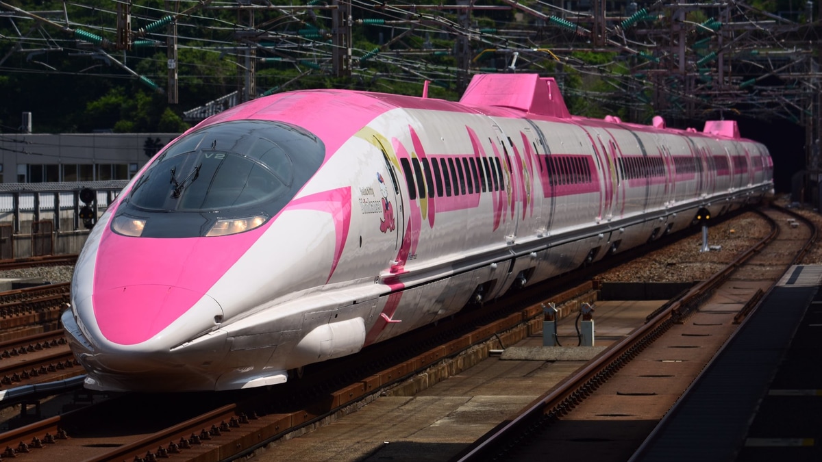 JR西】500系V2編成(ハローキティ新幹線)出場試運転 |2nd-train