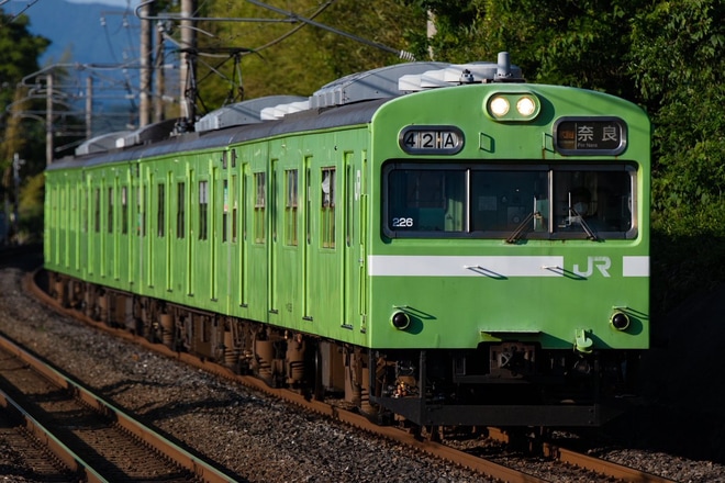 【JR西】103系NS409編成によるみやこ路快速を不明で撮影した写真