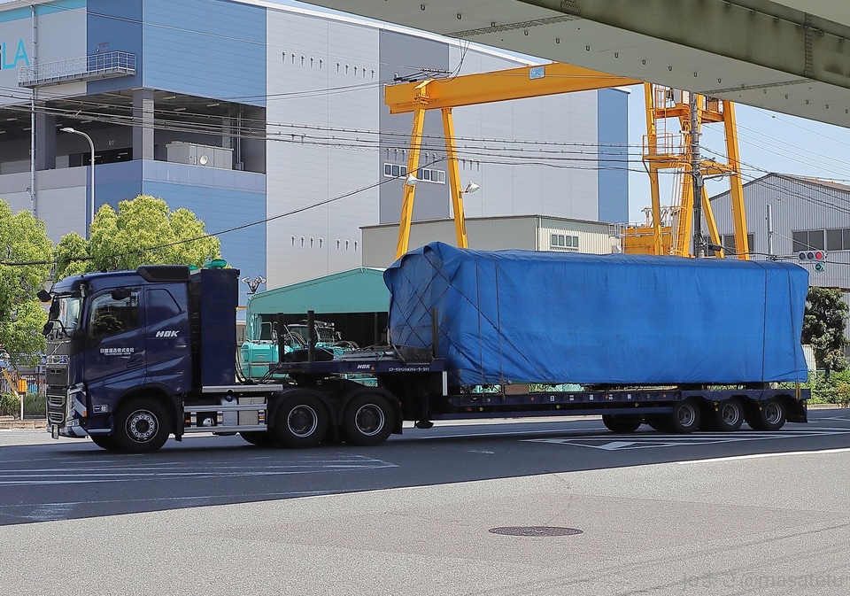 【神戸市交】1000形1103Fが廃車解体のため陸送の拡大写真