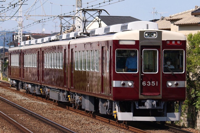 【阪急】6300系6351F出場試運転を茨木市～南茨木間で撮影した写真