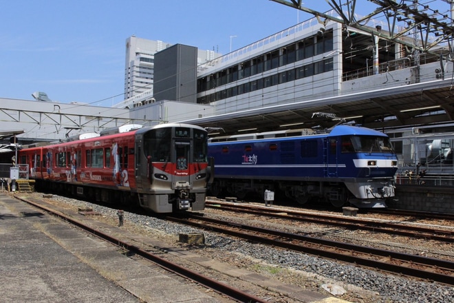 【JR貨】EF210-113広島車両所出場試運転(新塗装化)を広島駅で撮影した写真