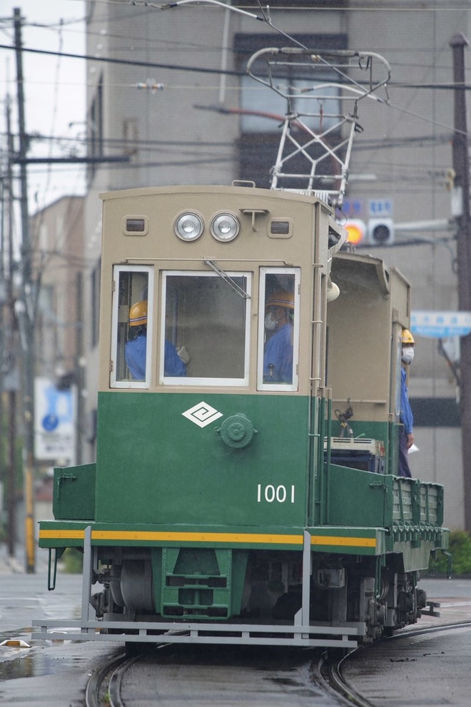 【京福】モト1001出場試運転を不明で撮影した写真
