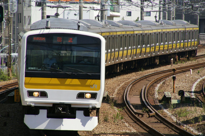 【JR東】E231系A507編成東京総合車両センター出場回送を恵比寿～渋谷間で撮影した写真