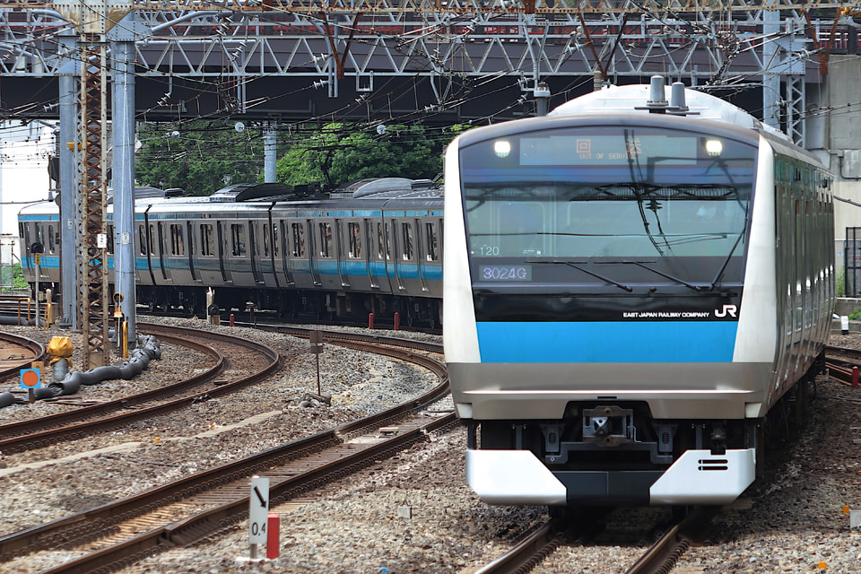 【JR東】E233系サイ120編成東京総合車両センター出場回送の拡大写真