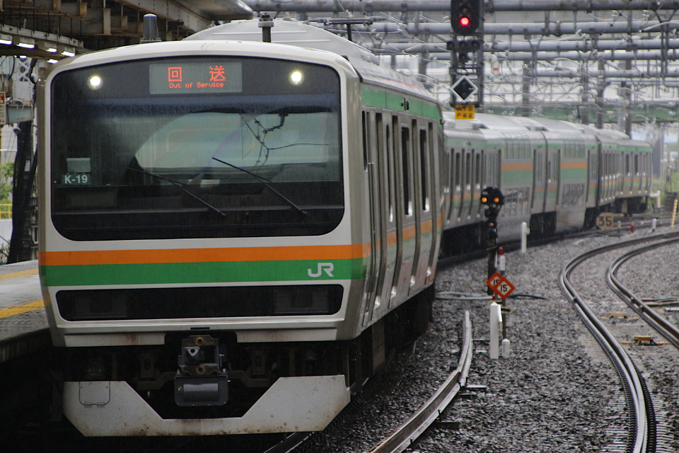 【JR東】E231系K-19編成東京総合車両センター出場回送の拡大写真